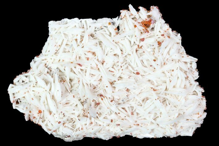 Pink Bladed Barite Dusted With Small Vanadinite Crystals #100712